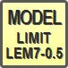 Piktogram - Model: Limit LEM7-0.5